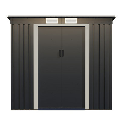 Charles Bentley Metal Galvanised Steel Shed 6.6ft x 4ft - 3