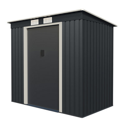 Charles Bentley Metal Galvanised Steel Shed 6.6ft x 4ft - 4