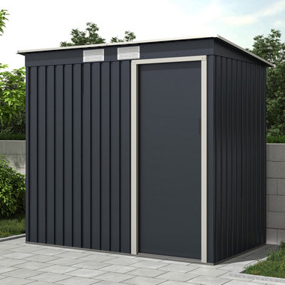 Charles Bentley Metal Galvanised Steel Shed 6.6ft x 4ft