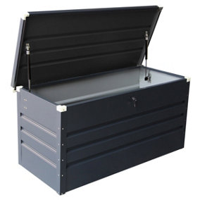 Charles Bentley Metal Storage Chest w/ Lock & Key Waterproof Seal Hydraulic Lid