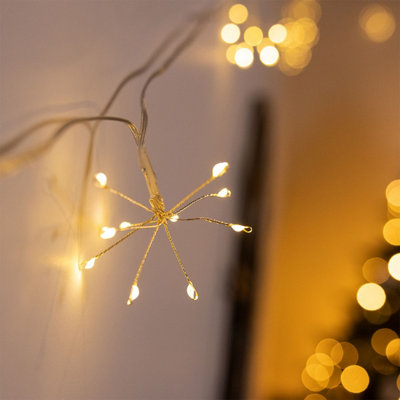 Charles Bentley Mini Dandelion LED String Lights 10m Waterproof Battery Operated