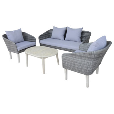 Charles bentley rattan & online polywood corner lounge set