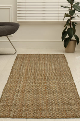 Charles Bentley Natural Jute Runner 60x180cm Hallway Runner Rug Mat Carpet