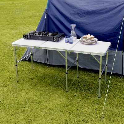 Charles Bentley Odyssey Extending Folding Lightweight Camping Picnic Table 150cm - 5