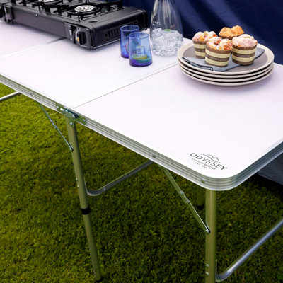 Charles Bentley Odyssey Extending Folding Lightweight Camping Picnic Table 150cm - 6