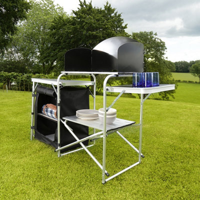 Charles Bentley Odyssey Folding Kitchen Camping Storage Unit Portable Cooking - 6
