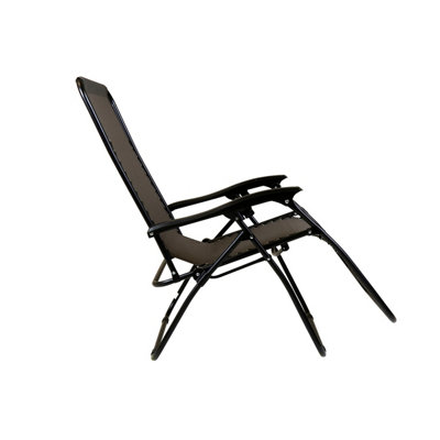 Charles Bentley Odyssey Folding Reclining Garden Chair Camping Lounger Grey - 3