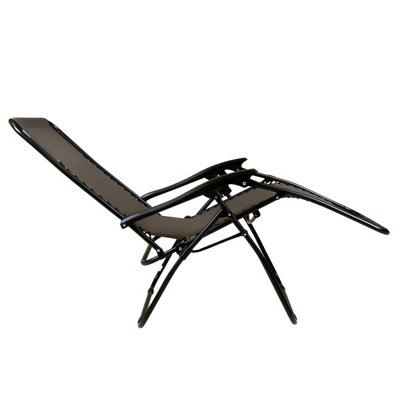 Charles Bentley Odyssey Folding Reclining Garden Chair Camping Lounger Grey - 4