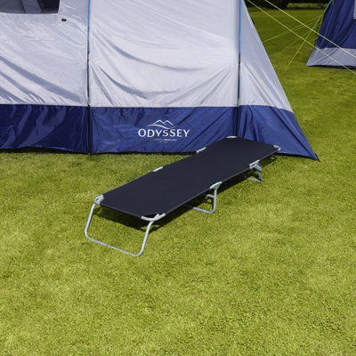 Charles Bentley Odyssey Folding Sun Lounger Black - 6