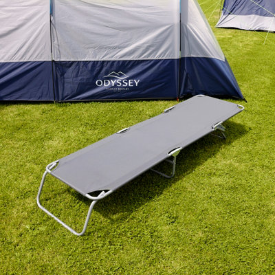 Charles Bentley Odyssey Folding Sun Lounger Grey - 4