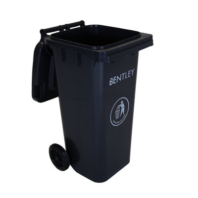 Charles Bentley Outdoor Household Waste Medium Rubbish 120 Litre Wheelie Bin