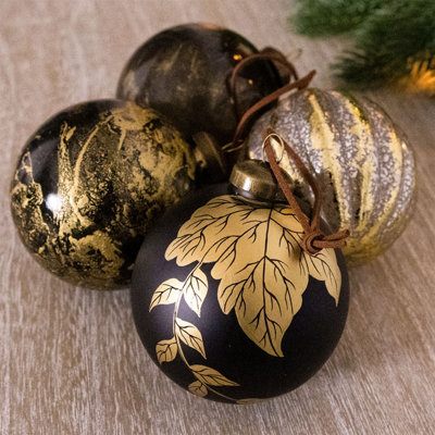 Charles Bentley Pack of 12 Industrial Glass Baubles Christmas Tree Decorations Price Comparisons | Compare The Build