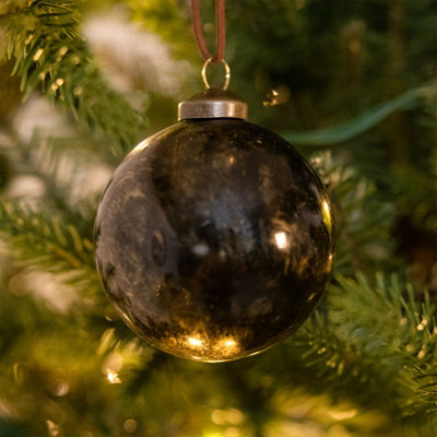 Charles Bentley Pack of 12 Industrial Glass Baubles Christmas Tree Decorations - 3