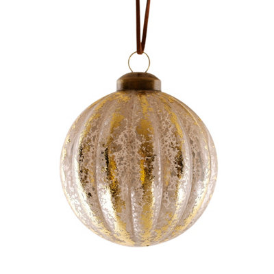 Charles Bentley Pack of 12 Industrial Glass Baubles Christmas Tree Decorations - 8