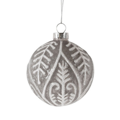 Charles Bentley Pack of 12 Scandi Style Glass Baubles Christmas Tree Decorations - 9