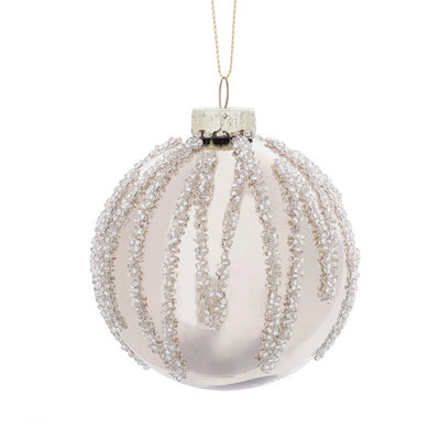 Charles Bentley Pack of 12 Traditional Glass Baubles Christmas Tree Decorations - 7
