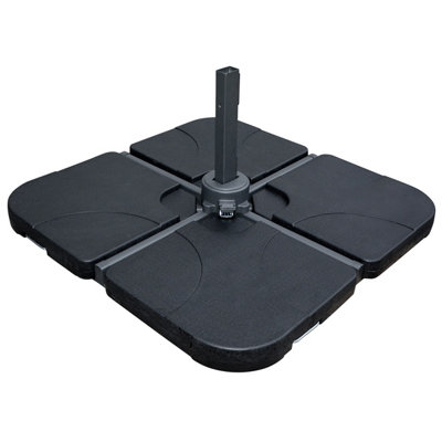 Charles Bentley Premium Concrete Parasol Base - 25kg per segment - 2 segments - 4