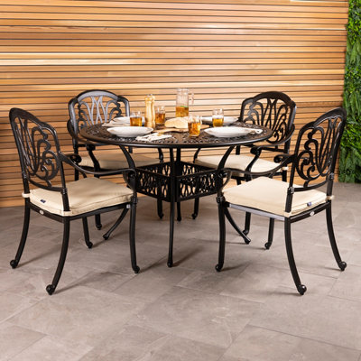 Charles bentley cast outlet aluminium garden bistro set