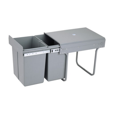Charles Bentley Pull Out Kitchen Cupboard Bin 2 x 20L (40L Capacity) - Recycling