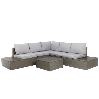 Charles Bentley Rattan & Polywood Corner Lounge Set