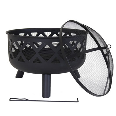 Charles Bentley Round Black Fire Pit - 6