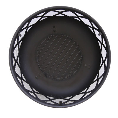 Charles Bentley Round Black Fire Pit - 8