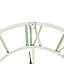 Charles Bentley Round Skeleton Clock with Roman Numerals Antique Cream 60cm