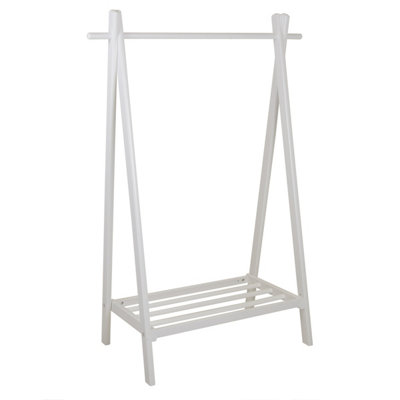 Charles Bentley Small Solid Wood Hanging Clothes Rail/Clothing Stand/Shoe Rack