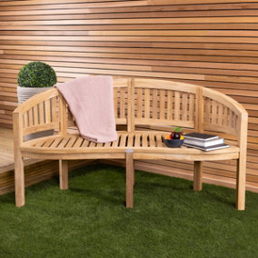 Charles Bentley Solid Wooden Teak Garden Outdoor San Diego Bench 5.2Ft 3 Seater