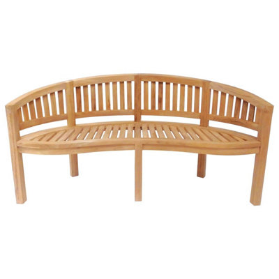 Charles Bentley Solid Wooden Teak Garden Outdoor San Diego Bench 5.2Ft 3 Seater - 4