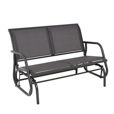 Charles Bentley Steel 2 Seater Rocking Bench - Grey - 3
