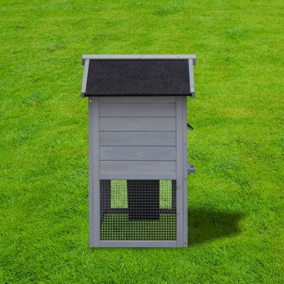 Charles Bentley Two Storey Guinea Pig / Pet Hutch with Run Grey - 8