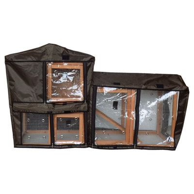 Charles Bentley Two Storey Hutch and Run Cover Black PET HUTCH.04 DIY at B Q