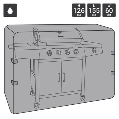 Charles Bentley Universal Waterproof Gas Charcoal BBQ Cover Large 4-5 Burner - 4