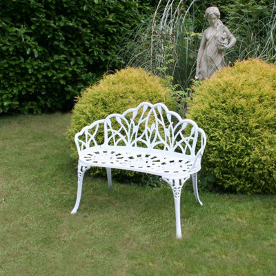 White Garden benches Garden seating B Q