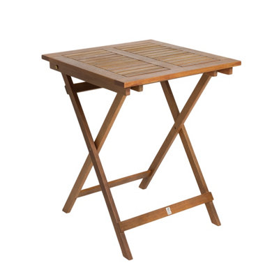 Charles Bentley Wooden Square Foldable Table FSC Certified - 3