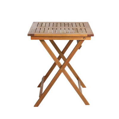 Charles Bentley Wooden Square Foldable Table FSC Certified - 4
