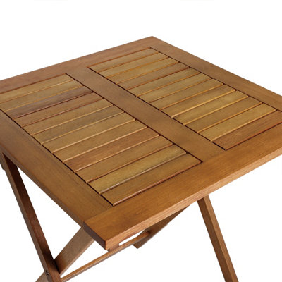 Charles Bentley Wooden Square Foldable Table FSC Certified - 6