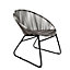 Charles Bentley Zanzibar Tea for Two Bistro Set Grey Cafe 2 Chairs and Table