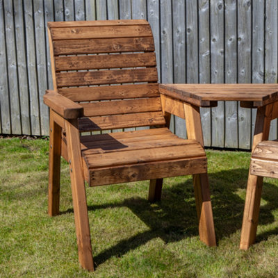 Charles Taylor Hand Made 2 Seater Chunky Rustic Wooden Garden Furniture ...