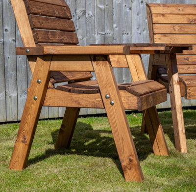 Charles Taylor Hand Made 2 Seater Chunky Rustic Wooden Garden Furniture ...