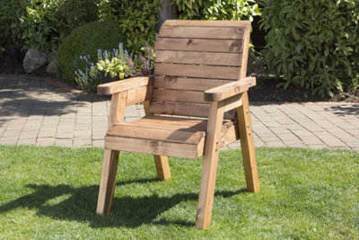 Charles Taylor Wooden Garden 4 Seater Chair Bench Set Round & Table Grey Cushion