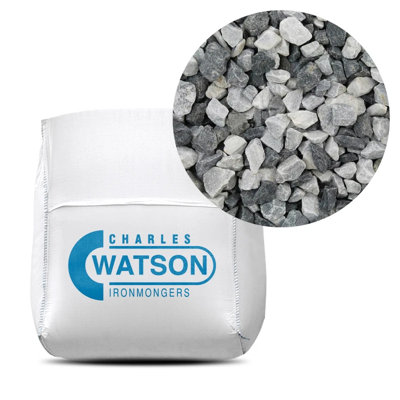 Charles Watson 14-20mm Polar Black Ice Chippings Decorative Garden Stone Bulk Bag Approx. 850kg