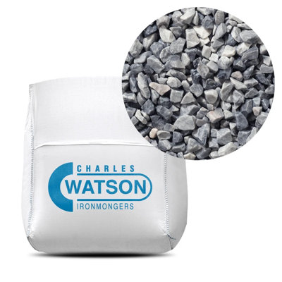 Charles Watson 14-20mm Polar Ice Blue Chippings Decorative Garden Stone Bulk Bag Approx. 850kg