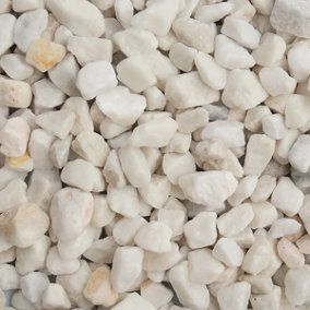 Charles Watson 20mm Polar White Chippings Decorative Garden Stone Large Approx. 20kg Polybag
