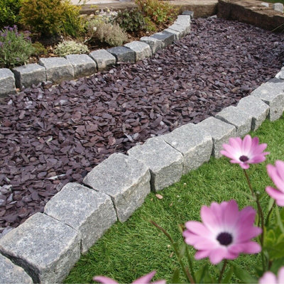 Charles Watson 40mm Plum Slate Chippings Decorative Garden Stone Large Approx. 20kg Polybag