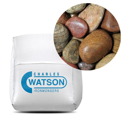 Charles Watson 50-75mm Scottish Cobbles Decorative Garden Stone Bulk Bag Approx. 850kg