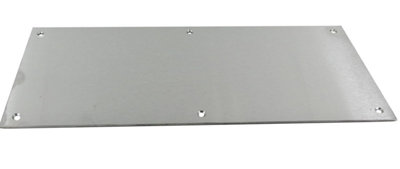 Charles Watson 550 x 100mm Door Kick Plate Satin Aluminium Drilled Countersunk Screw Holes