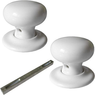 Charles Watson 60mm White Ceramic Mortice Door Knob