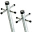 Charles Watson 8ft/2.4m Washing Clothes Line Pole Post Galvanised Twin Pack